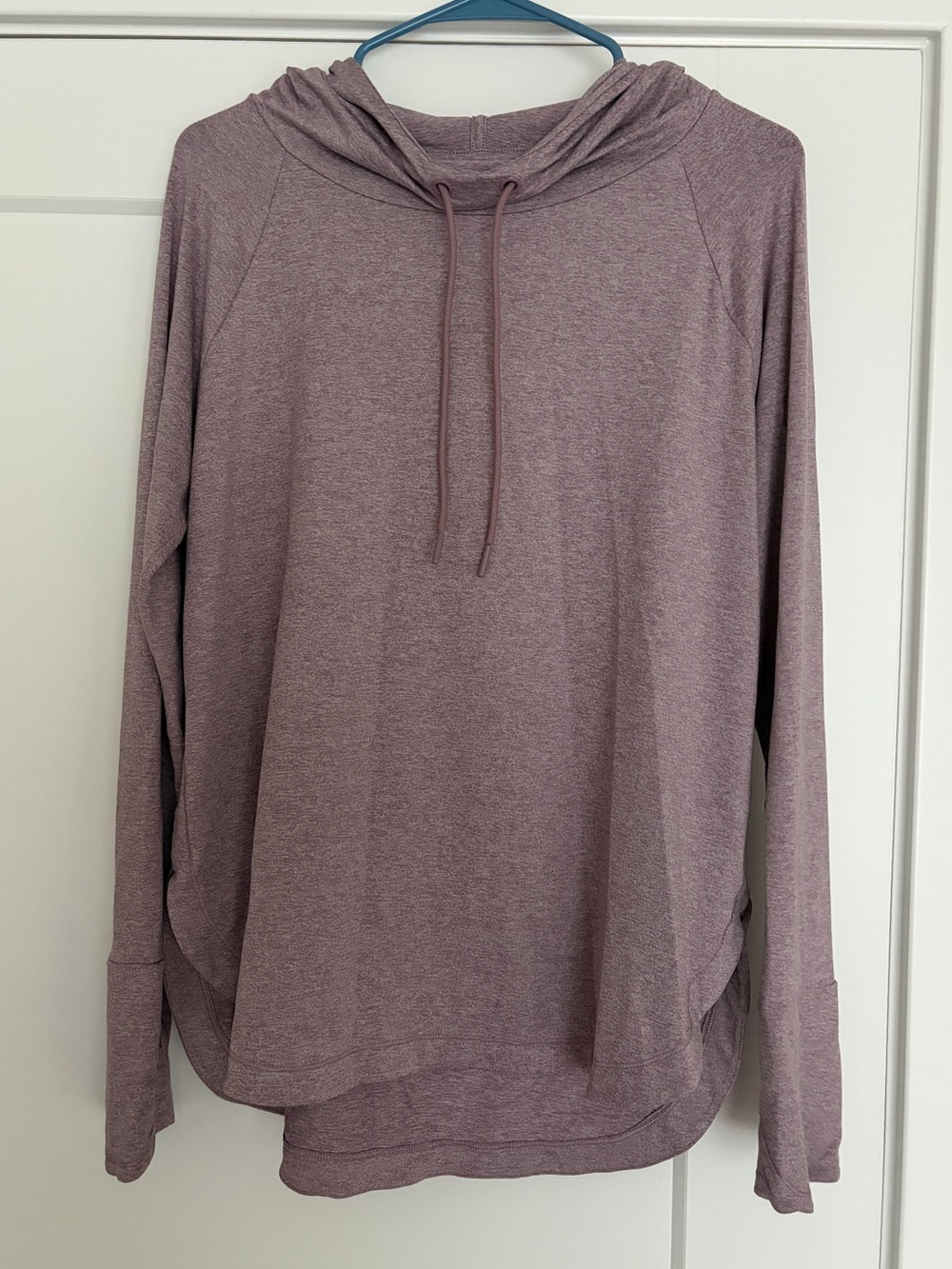 Athleta Women’s Long Sleeve Hoodie - Heathered Dark Pink - Size M